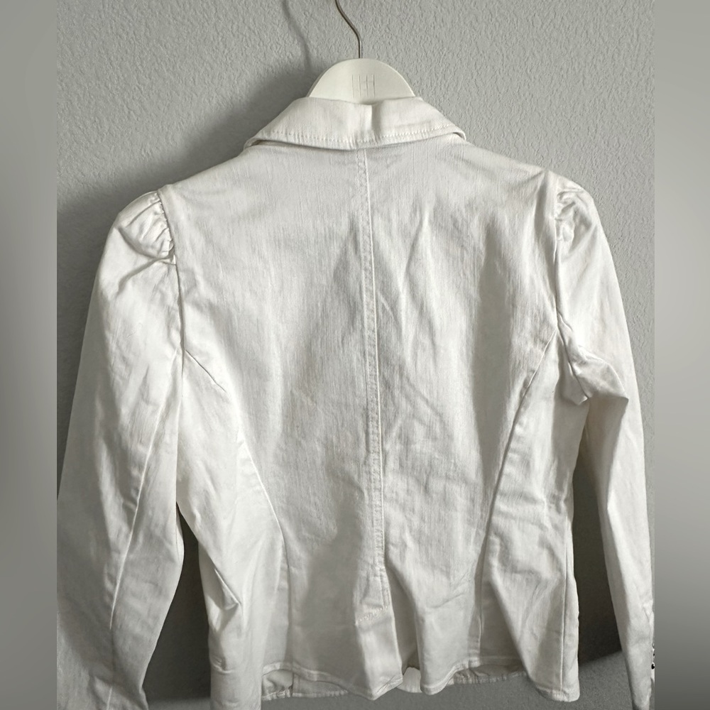 Cotton white blazer